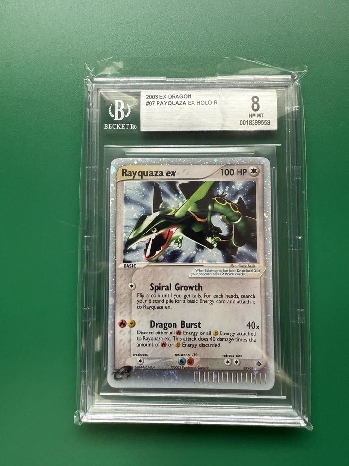 2003 Pokemon Ex Rayquaza Ex-Holo Dragon #97 BGS 8 NM-MT [Fresh Grade] - Image 1 of 3
