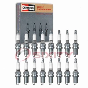 16 pc Champion Double Platinum Spark Plugs for 2001-2002 Mercedes-Benz CLK55 bz - Picture 1 of 5