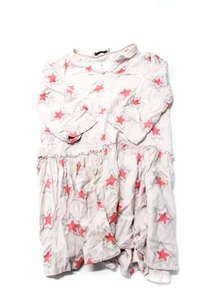 Stella McCartney Kids Girls Pink Star Print 3/4 Sleeve Shift Dress Size 10 - Picture 1 of 5