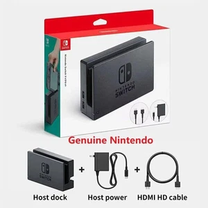 Genuine Nintendo Switch Power Adapter, HDMI Cable, TV Dock Station Variation Set - Picture 1 of 15