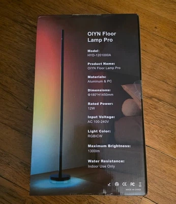 Corner Floor Lamp RGBICW LED Corner Lamp with 1300lm Smart Modern Floor LampAp - Image 1 of 4