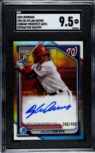 Dylan Crews 2024 Bowman Chrome 1st Year Refractor Autograph Auto 260/499 SGC 9.5 - Picture 1 of 2