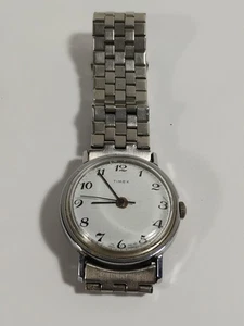 Vintage Timex Mercury? Mens Mechanical Watch W/ Steel Band 25129 10480 England - Picture 1 of 10