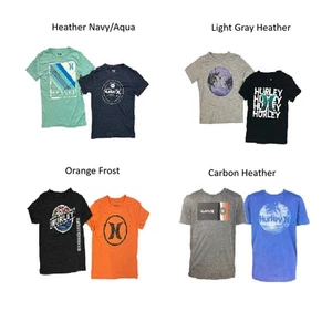 Hurley Youth Boy's 2 Pack Graphic Print Short Sleeve Tee - Picture 1 of 6
