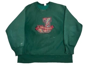 XL Vintage 90s Made in USA St. Johns University Graphic Crewneck Sweatshirt - Picture 1 of 7