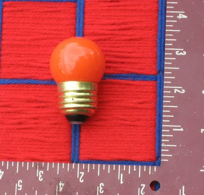 Box of 25 orange S11 scoreboard & outdoor sign 7.5 watt NIGHT LIGHT BULB 7.5s11  - Image 1 of 2