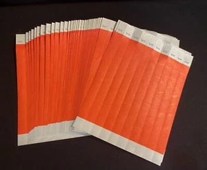 ORANGE WRISTBANDS FOR EVENTS 420 PAPER WRISTBANDS-OPEN BOX - Picture 1 of 3