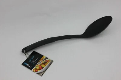 Cooking Spoon Black Nylon Chef Aid Kitchen Utensils Tools Stirring Mixing Baking - Image 1 of 4