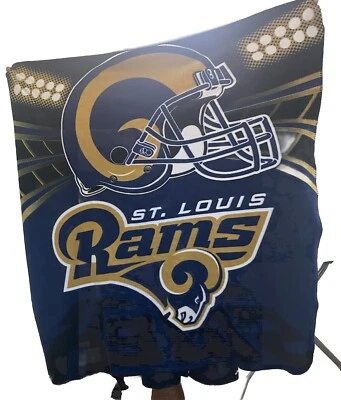 Casco de colección St. Louis NFL RAMS manta polar 50”x53” azul/dorado NFL LA Foto 1 de 4