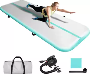 Inflatable Air Gymnastics Mat 10Ft/13Ft/16Ft/20Ft Training Mats 4 Inches Thick G - Picture 1 of 12