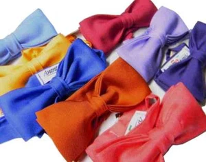 PAPILLON UOMO MISURA STRETTA TREND BASSO TINTA UNITA CRAVATTA FARFALLA M  ITALY - Imagen 1 de 15