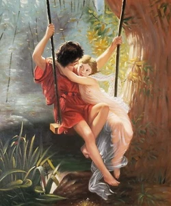 "Primavera" 20x24 Antiguo maestro reproducción pintura al óleo sobre lienzo Giclee, - Imagen 1 de 5