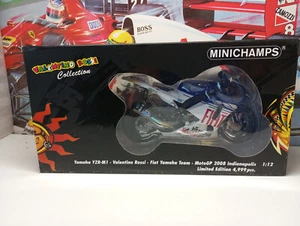 MINICHAMPS 2008 MOTOGP - YAMAHA YZR-M1 - VALENTINO ROSSI 1/12 SCALE MODEL BIKE - Picture 1 of 7