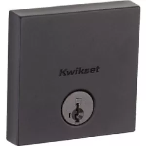 (4)-Kwikset Signature Downtown Catenaccio Monocilindrico SmartKey, Nero Opaco - Foto 1 di 1