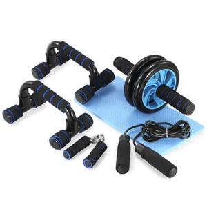 TOMSHOO 5-In-1 AB Wheel Roller Set for Home Exercise Strength Fitness C8K0 - Picture 1 of 12