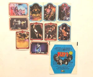 Vintage Very rare Kiss lot 10 Spanish Trading Card + envelovet Argentina 1978 - Picture 1 of 7