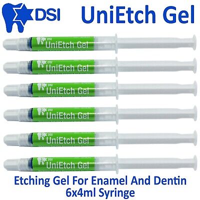 DSI UniEtch Dental Etching Gel For Enamel & Dentin 6x Syringes 37% 4ml Each • 28.16£