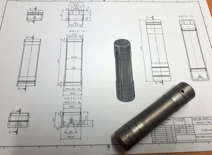 Carcasa de cigarrillo electrónico Titanium grado 2 n. Zng. Carcasa de cigarrillo electrónico Ti Gr. 2 - Imagen 1 de 3