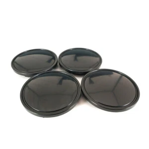 Set 4 pcs Black Wheel Center Hub Caps 65mm/56mm Black plain UNIVERSAL K21 - Picture 1 of 4