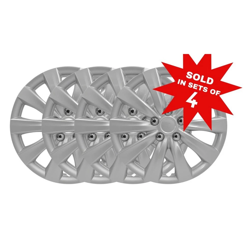 Conjunto de tampas de roda calotas prata 16" para rodas de aço Toyota Corolla 2011-2013 - Imagem 1 de 4