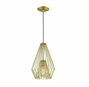 Z-Lite Quintus 442MP-MG Metallic Gold 1-Light 9-1/4"W Abstract Mini Pendant - Picture 1 of 8