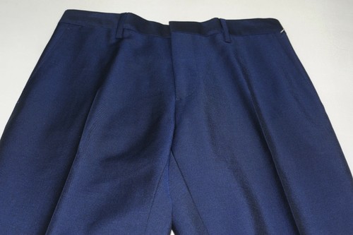 Pantaloni eleganti uomo Burberry $795 nuovi senza etichette fronte piatto lana mohair 29 Made in Italy