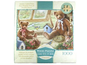 2007 Garden House Wooden 1000 Piece Jigsaw Puzzle Bears Birds Gift Complete - Picture 1 of 2
