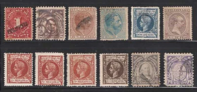 1880-1900 Philippines stamp collection King Elfonso - Image 1 of 2