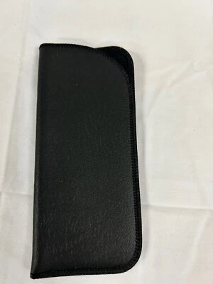 Calabria Soft Slip-In Glasses Case Black Men/Women Designer Faux Leather - Image 1 of 3