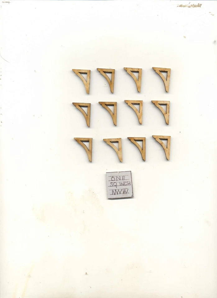 Half 1/24 Scale - Brace 1 - basswood dollhouse miniature trim USA  12pc - Image 1 of 1