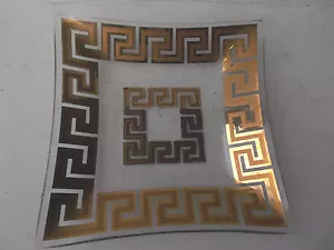 L@@K- Piatto quadrato metà secolo in vetro smerigliato geometrico moderno! - Foto 1 di 2