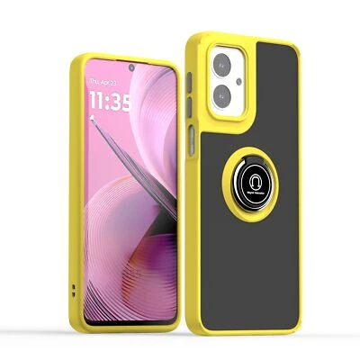 For Motorola Moto G55 5G, Luxury Hybrid Armor Ring Holder Magnetic Case Cover - Image 1 of 4