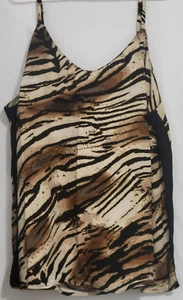 Ashley Stewart Womens Animal Print Tank Top Adjustable Straps 22/24 Plus Sz NWT - Picture 1 of 7