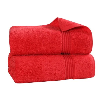 Juego de 2 sábanas de baño de lujo absorbentes de felpa de algodón egipcio Heritage Foto 1 de 4