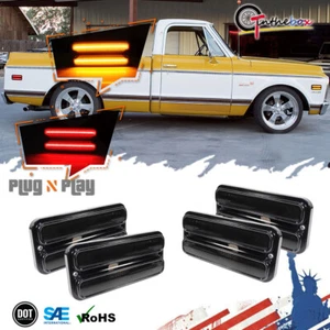 Luces marcadoras laterales LED delanteras y traseras para camión Chevy GMC 1968 1969 1970 1972 1972 - Imagen 1 de 11