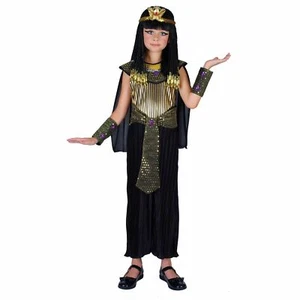 Girls Egyptian Queen Cleopatra Fancy Dress Halloween Costume - Picture 1 of 1