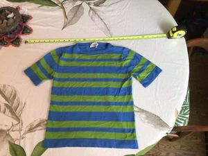 vintage catalina teens shirt 1960s full fashioned California small s 6-8 blue - Picture 1 of 5