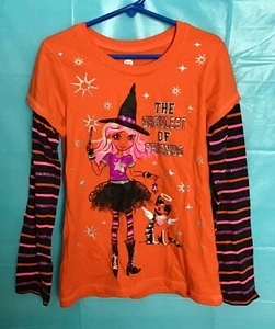 GIRL T SHIRT LONG SLEEVE TOP TITLE THE GHOULEST OF FRIENDS - Picture 1 of 2