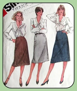 Misses Slim SKIRTS Knee-Length Simplicity 5788 Vintage 1982 Sewing Pattern - Picture 1 of 4