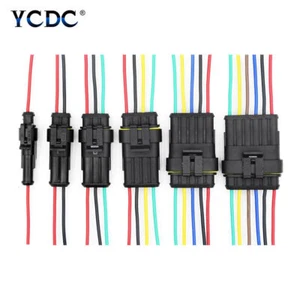 Car Plug 1/2/3/4/5/6 Pin Terminal Connector Waterproof Electrical 18 AWG - Picture 1 of 18