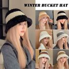 Plush Knitting Basin Hat Thick Fur Bucket Hat Fashion Fisherman Hat  Women