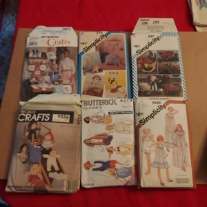 1980's Sewing Patterns-Crafts & More Simplicity & McCall's Lot of 6 Pre-owned  - Picture 1 of 7