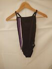 EQ Swimwear Size 28 Swimsuit black and purple racerback.  JIVE NWT
