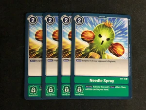 Digimon TCG - Common - Needle Spray - ST4-15C - Green Card Playset! - Picture 1 of 1
