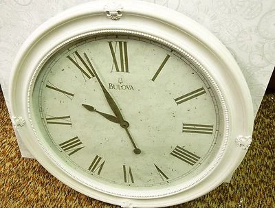  BULOVA LARGE OVERSIZED WALL CLOCK 27.5 " DIAMETER- THE HAZELTON C4109 - Image 1 of 3