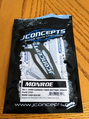 Team Associated B4.1 JConcepts "Monroe" +8mm Carbon Fiber Battery Brace 2161 - Image 1 of 3