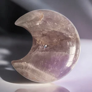 Amethyst Kristall Halbmond Mond Schnitzerei Meditationsstein - Bild 1 von 10