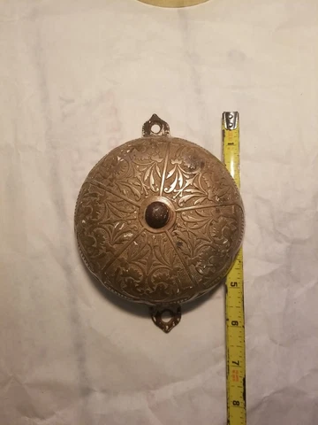 Vintage Antique Ornate brass Victorian Door Bell old old old. Used rare. 1890s Cover