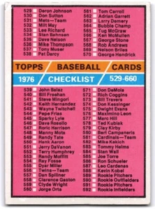 Lista de verificación Topps 1976 529-660 #643 - Imagen 1 de 2
