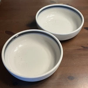 2 Lauffer Blueberry Japan Handcrafted Stoneware Ovenproof 7.5" Soup Coupe Bowls - Picture 1 of 9